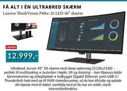 CBC Lenovo ThinkVision P40w-20 LED 40” skærm tilbud