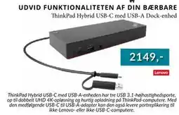 CBC ThinkPad Hybrid USB-C med USB-A Dock-enhed tilbud