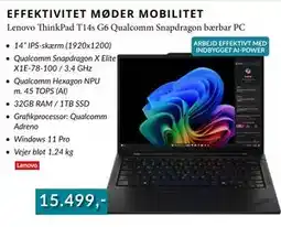 CBC Lenovo ThinkPad T14s G6 Qualcomm Snapdragon bærbar PC tilbud
