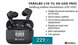 CBC Sandberg trådløse høretelefoner ANC+ENC tilbud
