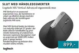 CBC Logitech MX Vertical Advanced ergonomisk mus tilbud