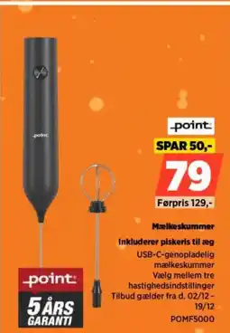 Power Mælkeskummer Inkluderer piskeris til æg tilbud