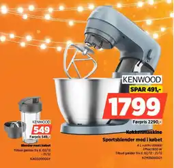 Power KENWOOD Køkkenmaskine Sportsblender med i købet tilbud
