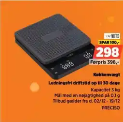 Power Køkkenvægt Ledningsfri driftstid op til 30 dage tilbud