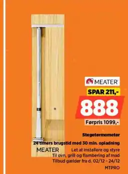 Power MEATER Stegetermometer 24 timers brugstid med 30 min. opladning tilbud