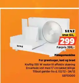 Power SENZ Pålægsmaskine For grøntsager, kød og brød tilbud