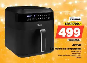 Power Tristar airfryer lav mad til op til 9 personer tilbud