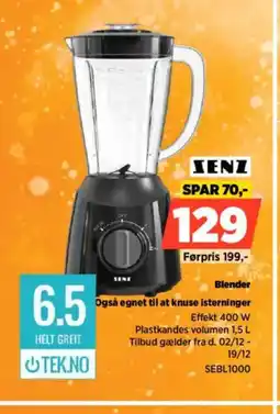 Power SENZ Blender Også egnet til at knuse isterninger tilbud
