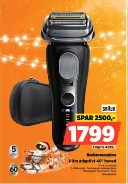 Power Braun s9 pro ultra adaptivt 40° hoved tilbud