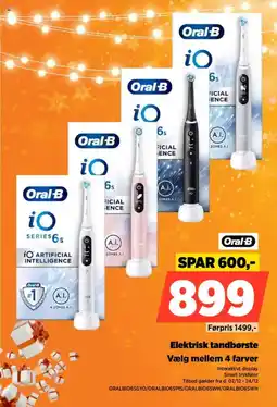 Power Oral-B Elektrisk tandbørste Vælg mellem 4 farver tilbud