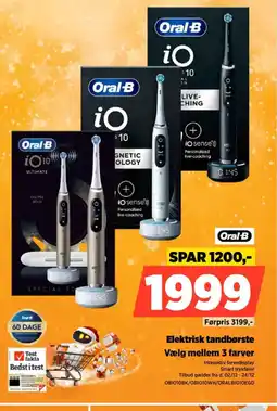 Power Oral-B Elektrisk tandbørste Vælg mellem 3 farver tilbud