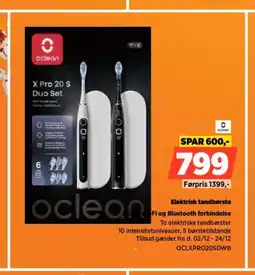 Power Elektrisk tandbørste Fi og Bluetooth forbindelse tilbud