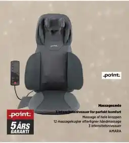 Power point Massagesæde 3 intensitetsniveauer for perfekt komfort tilbud