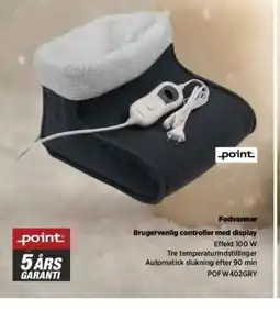 Power Point fodvarmer brugervenlig controller med display tilbud