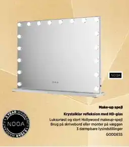 Power Make-up spejl Krystalklar refleksion med HD-glas tilbud