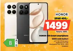Power Honor honor 400 smart smartphone 6500 mah batteri tilbud