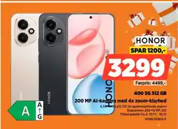 Power HONOR 400 5g 512 gb 200 MP Al-kamera med 4x zoom-klarhed tilbud