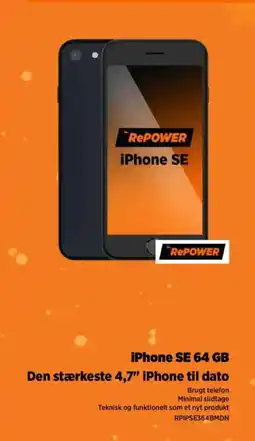 Power iPhone SE 64 GB Den stærkeste 4,7" iPhone til dato tilbud