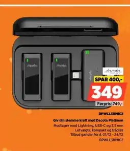 Power Dacota dpwll3nmic2 giv din stemme kraft med dacota platinum tilbud