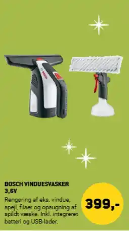 XL-BYG Bosch vinduesvasker 3,6 v tilbud