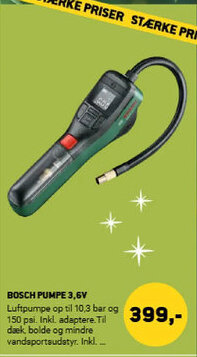 XL-BYG Bosch pumpe 3,6v tilbud