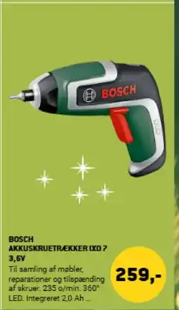 XL-BYG Bosch akkuskruetrækker ixo7 3,6 kv tilbud