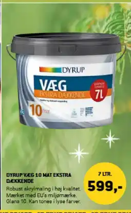 XL-BYG Dyrup væg 10 mat ekstra dækkende tilbud