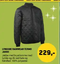 XL-BYG Lyngsøe rainwear termo jakke tilbud