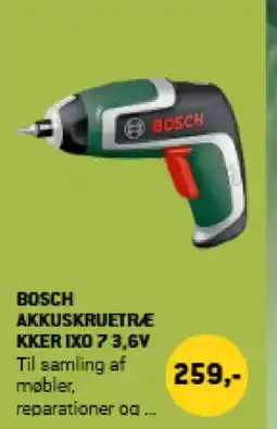 XL-BYG Bosch akkuskruetræ kker ixo 7 3,6v tilbud