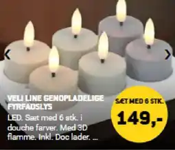 XL-BYG Veli line genopladelige fyrfadslys tilbud