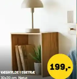 XL-BYG Væghylde i egetre natur. tilbud