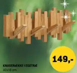 XL-BYG Knagerække i egetræ tilbud