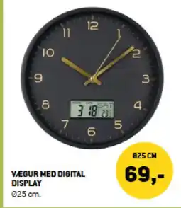 XL-BYG Vægur med digital display tilbud
