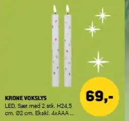 XL-BYG Krone vokslys tilbud
