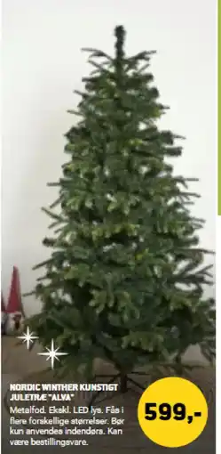 XL-BYG Nordic winther kunstigt juletræe "alva" tilbud