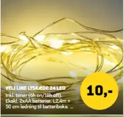 XL-BYG Veli line lyskæde 24 led tilbud