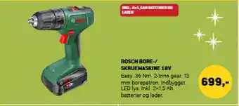 XL-BYG Bosch bore-/ skruemaskine 18v tilbud