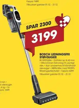 Punkt1 Bosch ledningsfri støvsuger tilbud