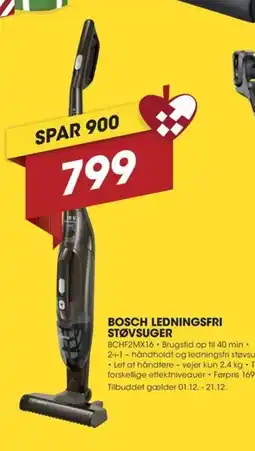 Punkt1 Bosch ledningsfri støvsuger tilbud