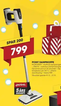 Punkt1 Point dampmoppe tilbud
