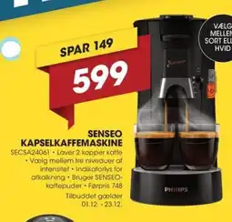 Punkt1 Senseo kapselkaffemaskine tilbud