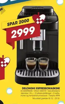 Punkt1 Delonghi espressomaskine tilbud