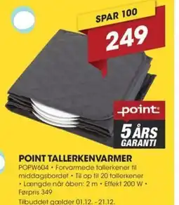 Punkt1 Point tallerkenvarmer tilbud