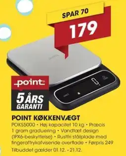 Punkt1 Point køkkenvægt tilbud