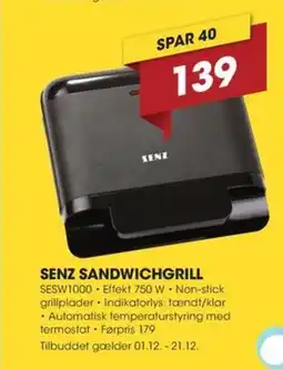Punkt1 Senz sandwichgrill tilbud