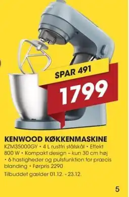 Punkt1 KENWOOD KØKKENMASKINE tilbud