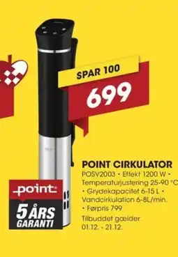 Punkt1 Point cirkulator tilbud