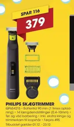 Punkt1 Philips skægtrimmer tilbud