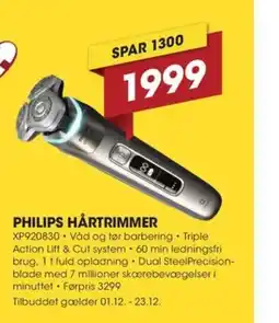 Punkt1 Philips hårtrimmer tilbud