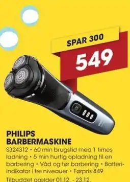 Punkt1 Philips barbermaskine tilbud